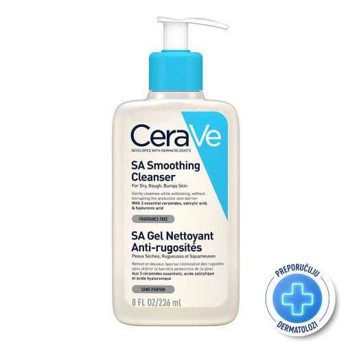 CeraVe SA Smoothing Cleanser gel za čišćenje suhe i grube kože