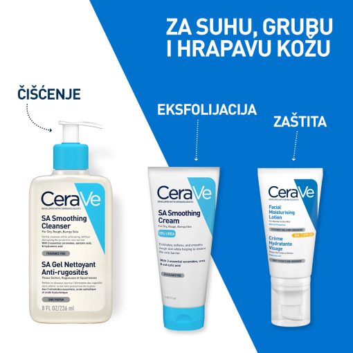 CeraVe SA Smoothing Cleanser gel za čišćenje suhe i grube kože