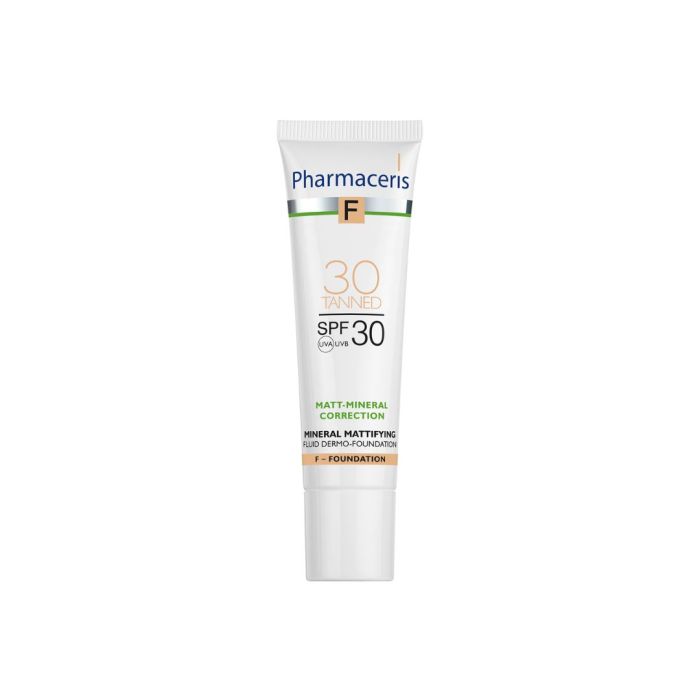 PHARMACERIS F - MATT MINERAL tekući dermo puder SPF30 30 TANNED