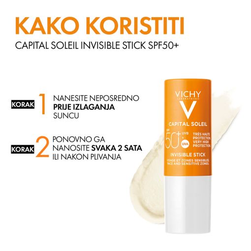 VICHY CAPITAL SOLEIL Stik za zaštitu od sunca za osjetljiva područja SPF50+, 9 g - Slika 4
