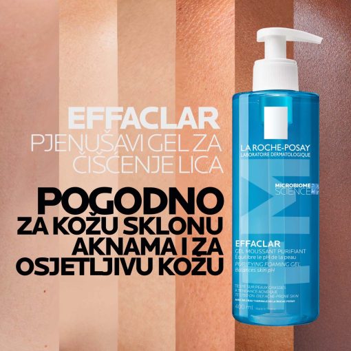 La Roche-Posay EFFACLAR Pjenušavi gel za čišćenje masne, osjetljive kože lica - Image 5