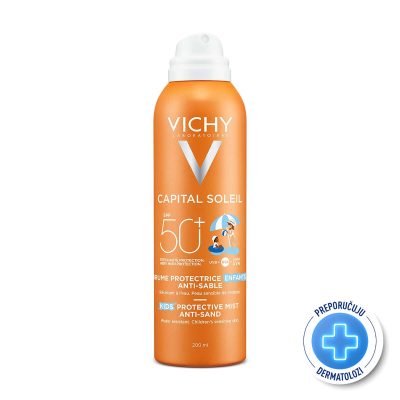 Vichy Capital Soleil Dječji sprej protiv priljepljivanja pijeska na kožu SPF 50+