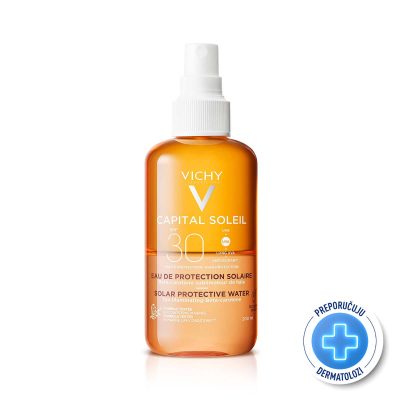 VICHY CAPITAL SOLEIL Hidratantna vodica za zaštitu od sunca za naglašen ten za lice i tijelo SPF30