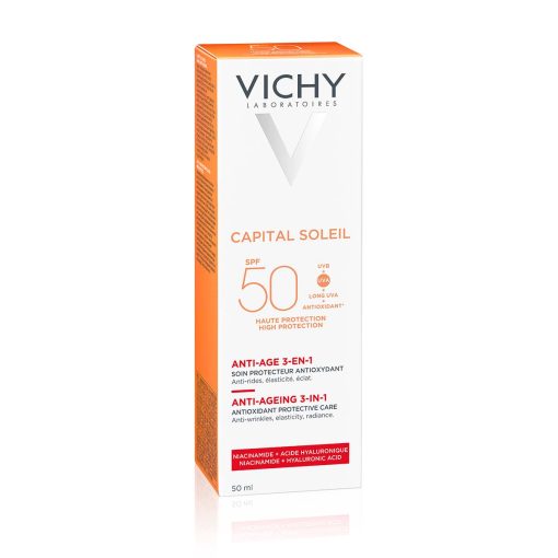 VICHY CAPITAL SOLEIL Krema za zaštitu od sunca s anti-age efektom 3-u-1 SPF50 - Slika 4