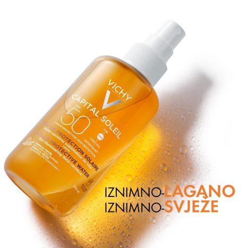 VICHY CAPITAL SOLEIL Hidratantna vodica za zaštitu od sunca za naglašen ten za lice i tijelo SPF50 - Image 2