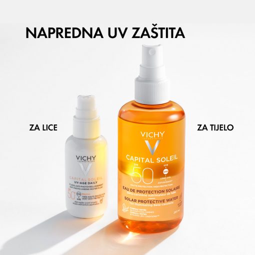 VICHY CAPITAL SOLEIL Hidratantna vodica za zaštitu od sunca za naglašen ten za lice i tijelo SPF50 - Image 6
