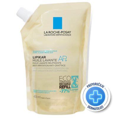 La Roche-Posay LIPIKAR HUILE LAVANTE AP+ Ulje za kupanje protiv nadraženosti i svrbeža, pogodno za bebe, djecu i odrasle REFILL