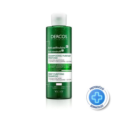 VICHY DERCOS ANTI-DANDRUFF K Piling šampon za dubinsko čišćenje protiv prianjajuće prhuti i sebuma