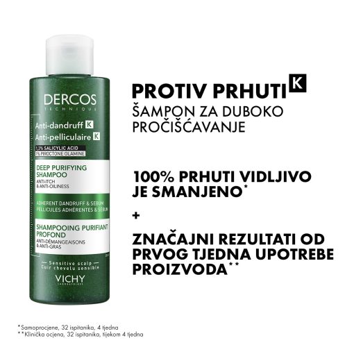 VICHY DERCOS ANTI-DANDRUFF K Piling šampon za dubinsko čišćenje protiv prianjajuće prhuti i sebuma - Image 2