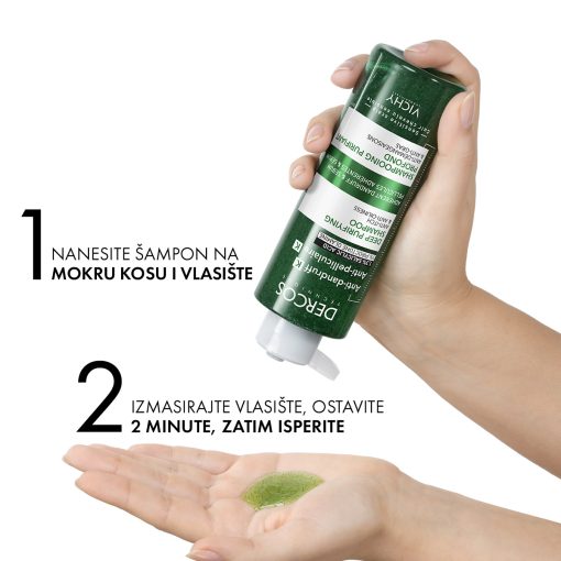 VICHY DERCOS ANTI-DANDRUFF K Piling šampon za dubinsko čišćenje protiv prianjajuće prhuti i sebuma - Image 5
