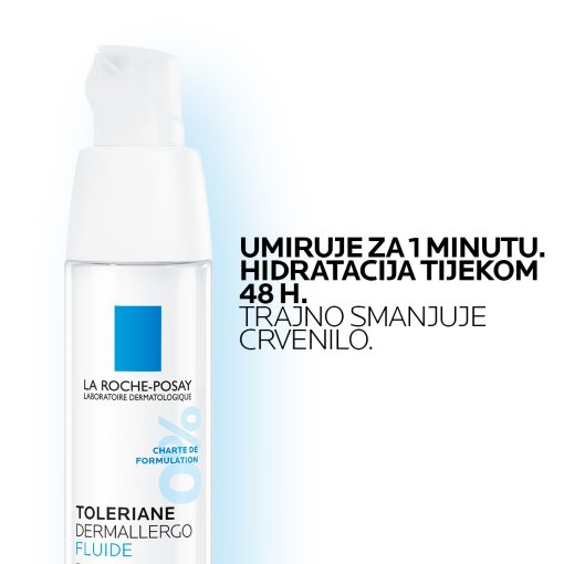 La Roche-Posay TOLERIANE DERMALLERGO Lagani hidratantni fluid za netolerantnu kožu sklonu alergijama - Image 3