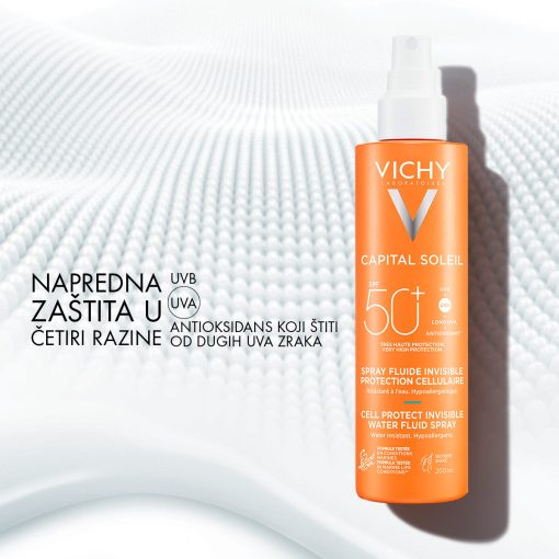 VICHY CAPITAL SOLEIL Vodeni fluid u spreju za zaštitu stanica kože SPF50+ - Slika 7