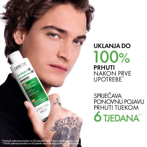 VICHY DERCOS Šampon protiv prhuti DS  - 2 u 1: Dermokozmetički šampon i regenerator, 200 ml - Image 2