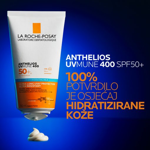 La Roche-Posay ANTHELIOS Hidratantno mlijeko za zaštitu od sunca za lice i tijelo SPF50+ - Slika 3