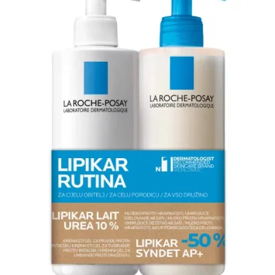 LA ROCHE-POSAY LIPIKAR UREA 10% 400 ML + SYNDET AP+ 400 ML -50%