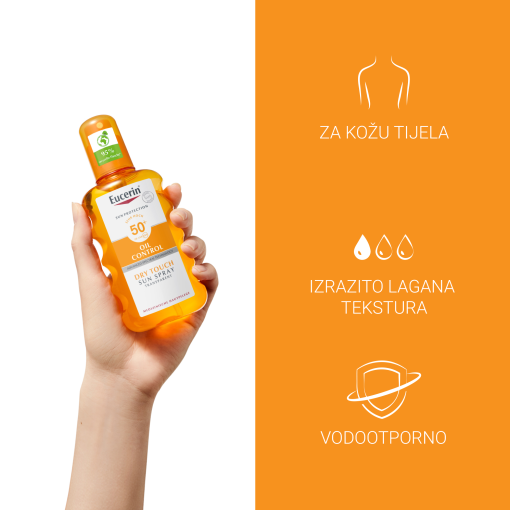 Eucerin Oil Control Transparent sprej za zaštitu od sunca SPF 50 - Slika 3
