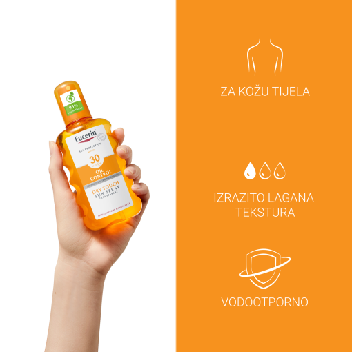 Eucerin Oil Control Transparent sprej za zaštitu od sunca SPF 30 - Slika 3