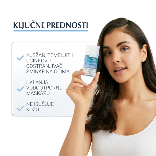 Eucerin DermatoCLEAN odstranjivač šminke na očima - Slika 2