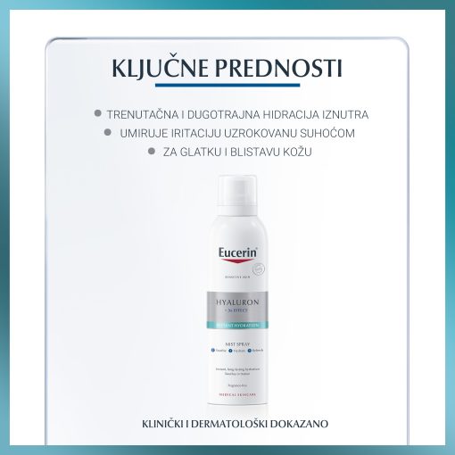 Eucerin Hyaluron osvježavajući sprej za lice i tijelo - Slika 2