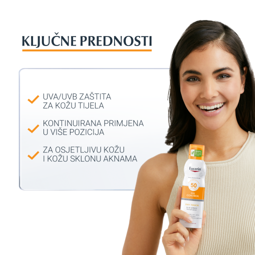 Eucerin Oil Control Dry Touch sprej SPF 50 - Slika 2
