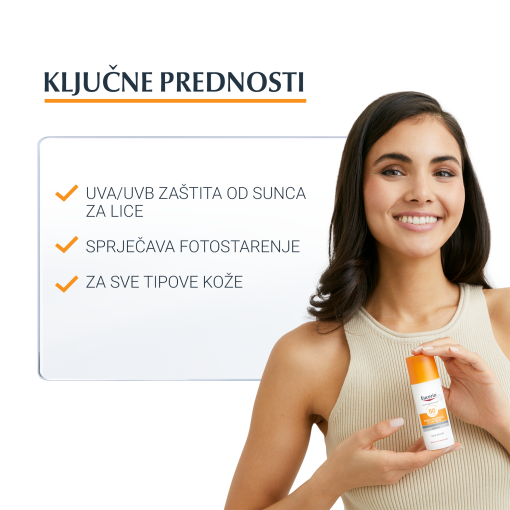 Eucerin Photoaging Control fluid za zaštitu kože lica od sunca SPF 50 - Slika 3