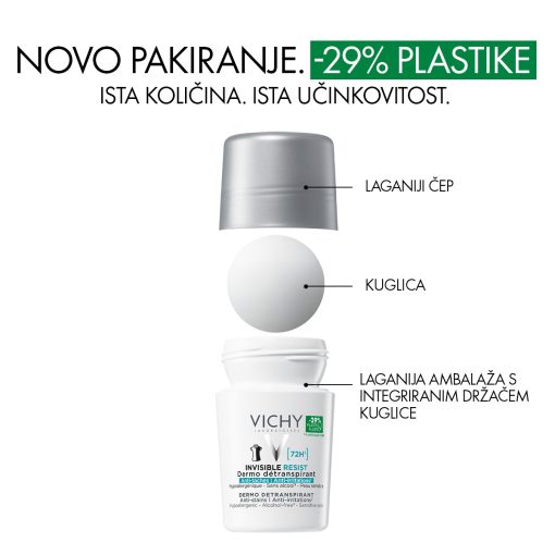 Vichy  invisible resist 72h* - Dermo Detranspirant - protiv mrlja i protiv nadraženosti - Slika 3