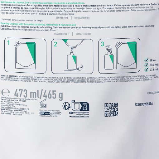 CeraVe Pjenušavi gel za čišćenje. Za normalnu do masnu kožu, refill 473ml - Image 6