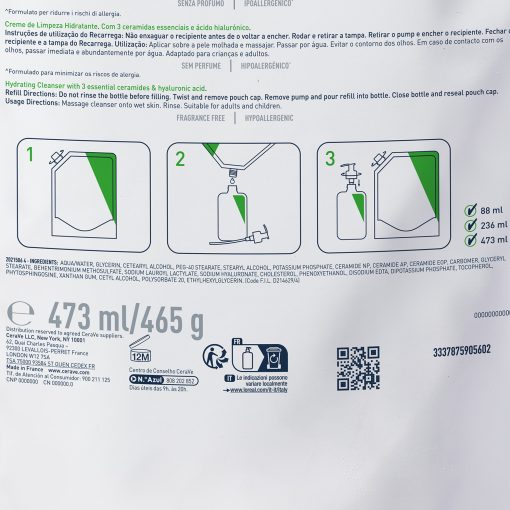CeraVe Hidratantna emulzija za čišćenje. Za normalnu do suhu kožu, refill 473ml - Slika 6