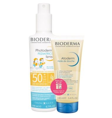 Bioderma Photoderm Pediatrics Spray SPF50+ 200ml + Atoderm Huile de douche 100ml Promo pakiranje