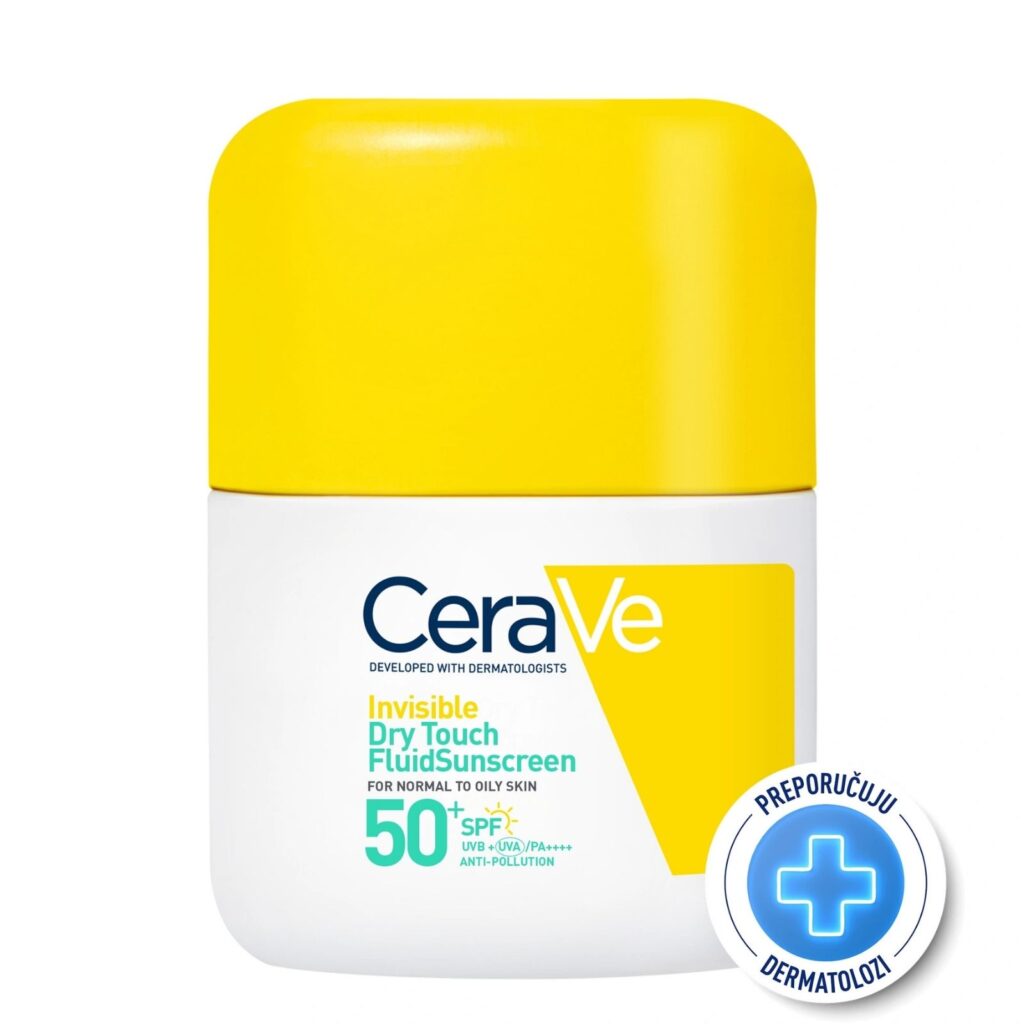 CeraVe Nevidljivi „Dry Touch” fluid za zaštitu od sunca, SPF 50+