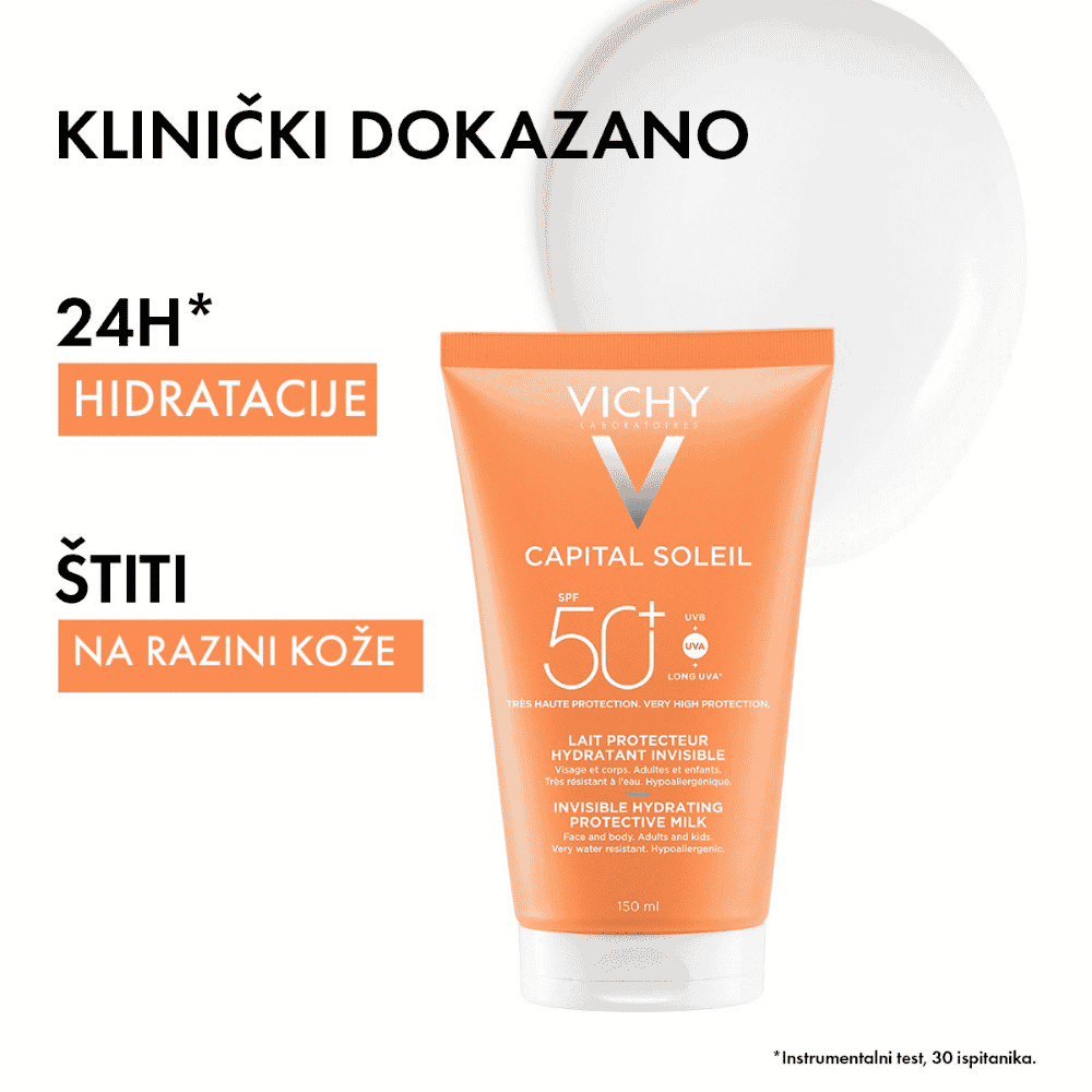 Vichy Capital Soleil Mlijeko za lice i tijelo SPF50+ vrlo visoka zaštita - Slika 4