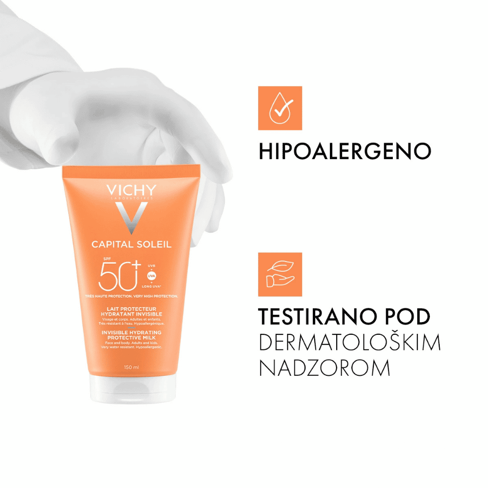 Vichy Capital Soleil Mlijeko za lice i tijelo SPF50+ vrlo visoka zaštita - Slika 5