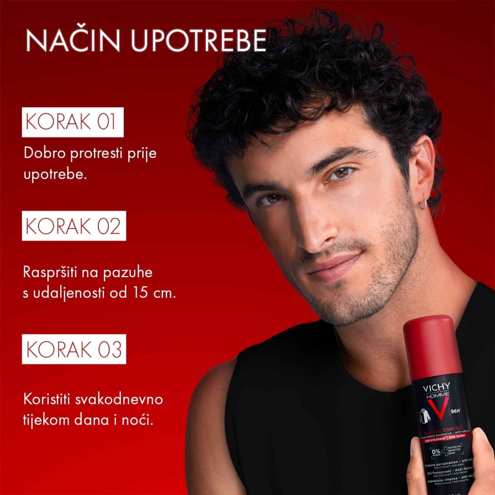 Vichy Homme Clinical Control antiperspirant sprej protiv znojenja - Slika 4