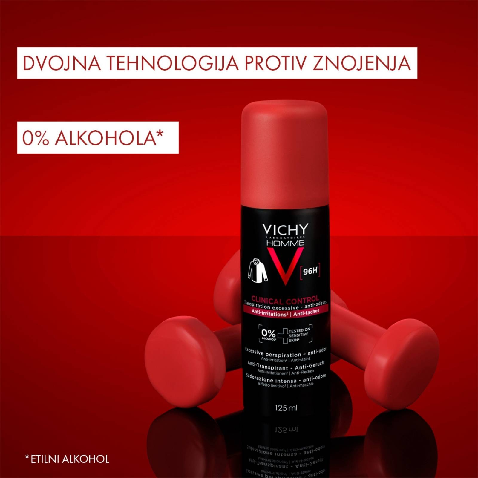 Vichy Homme Clinical Control antiperspirant sprej protiv znojenja - Slika 5