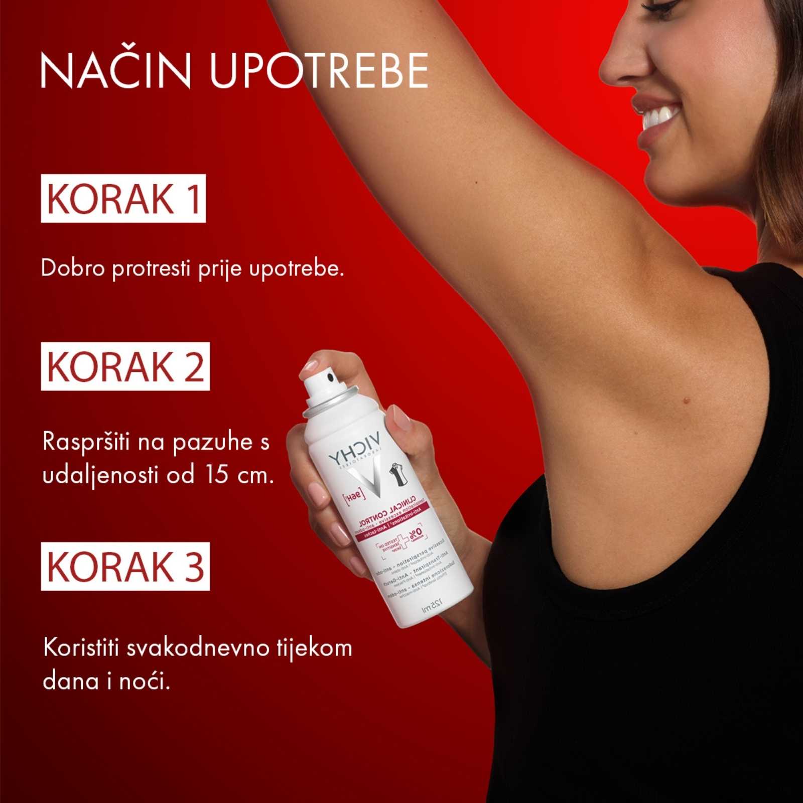 Vichy Dezodorans Clinical Control sprej protiv znojenja - Slika 3