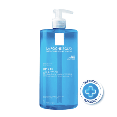 La Roche-Posay LIPIKAR GEL LAVANT Umirujući i zaštitni gel za tuširanje beba, djece i odraslih, za suhu kožu, 1000 ml