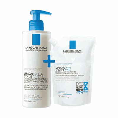 La Roche-Posay Lipikar AP+ Syndet 400 ml + Refill 400 ml Promo pakiranje